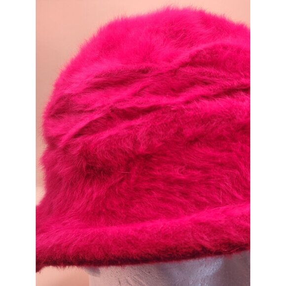 Vtg nice Kennedy pink Angora  hat  color pink Kennedy
